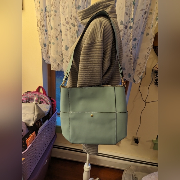 Bostonten Leather Tote Bucket Bag - Picture 1 of 7